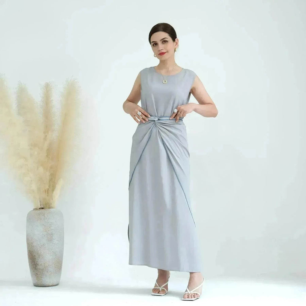 Elegant Base Shawl Skirt Three-piece Set Suit for Arabian Dubai Middle East Women Abaya Dress - EX-STOCK Canada