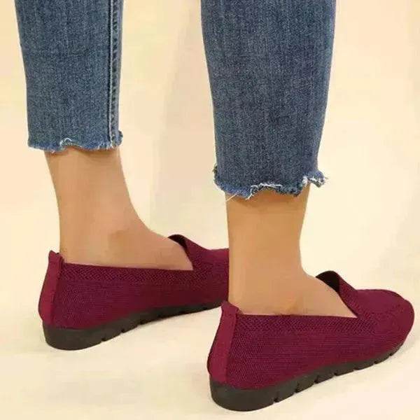 Elegant Casual Mesh Flats Shoes Fashion Solid Color Round Toe Loafers Cozy Lazy Shoes for Women - EX-STOCK Canada