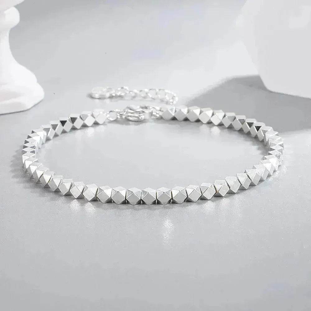 Elegant Light Luxury Silver-plated Broken Silver Blessing Card Bracelet - EX-STOCK Canada