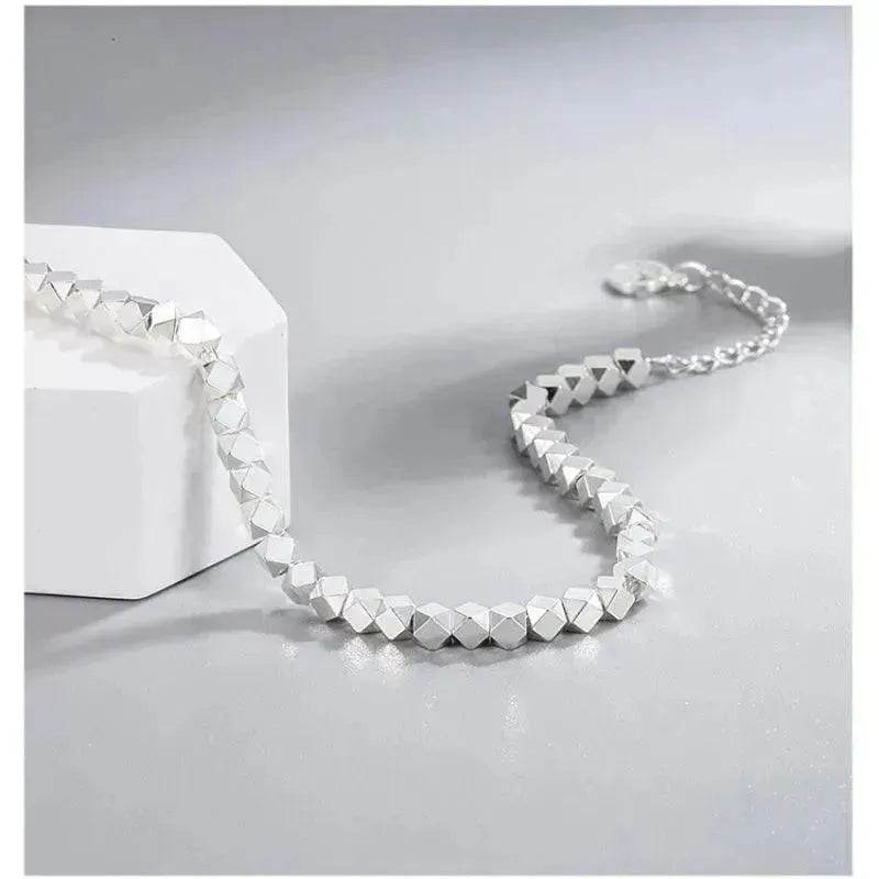 Elegant Light Luxury Silver-plated Broken Silver Blessing Card Bracelet - EX-STOCK Canada