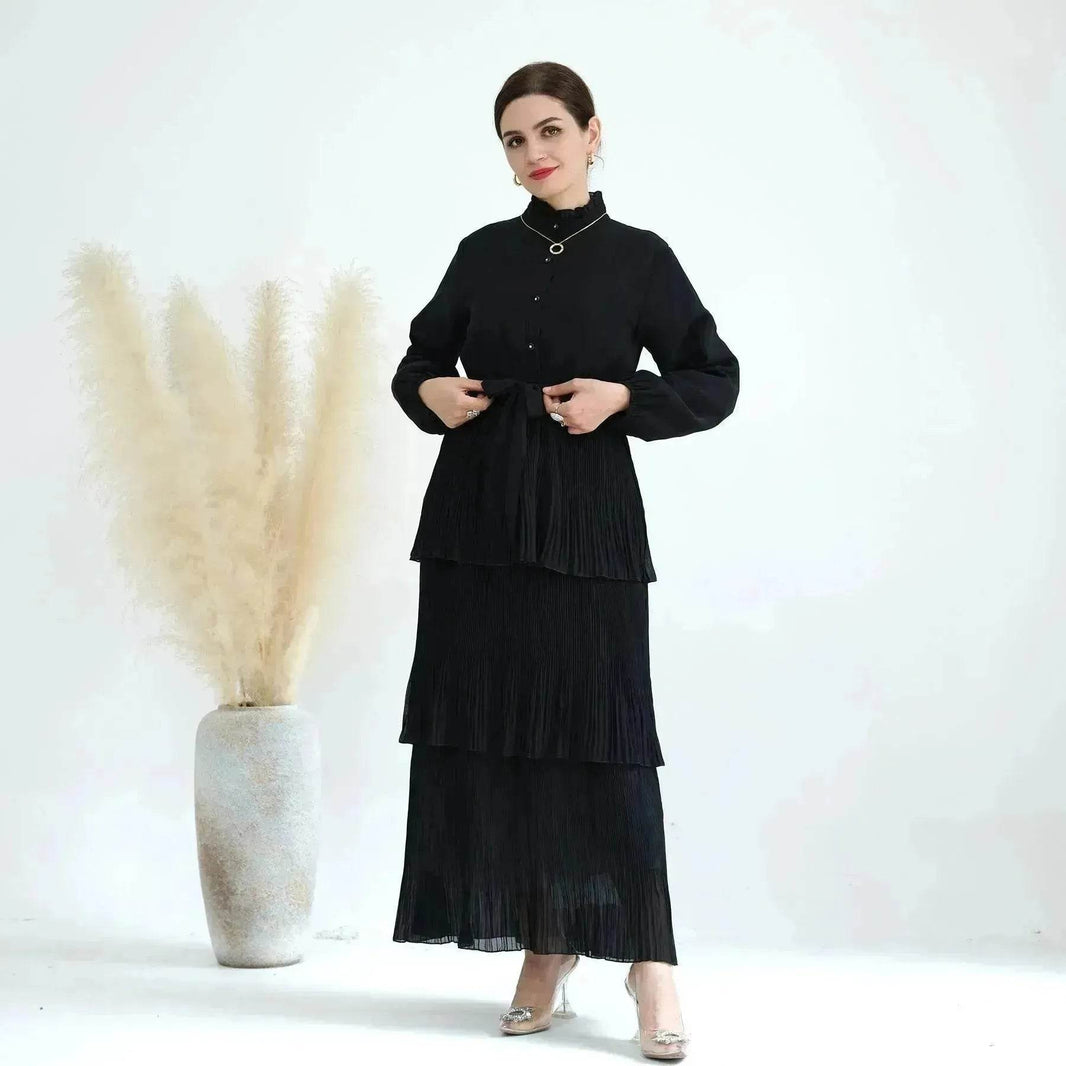 Elegant Printed Simple Dress for Elegant Arab Dubai Turkey Middle Eastern Women. - EX-STOCK Canada