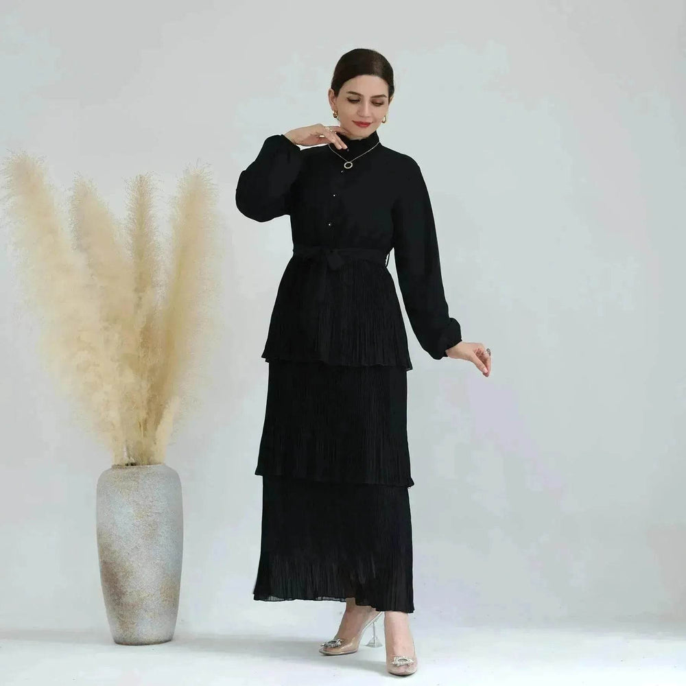 Elegant Printed Simple Dress for Elegant Arab Dubai Turkey Middle Eastern Women. - EX-STOCK Canada