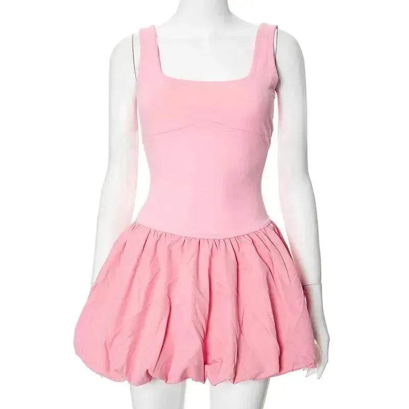 Elegant Sleeveless Fashion Stitching Vest Mini Dress - EX-STOCK Canada