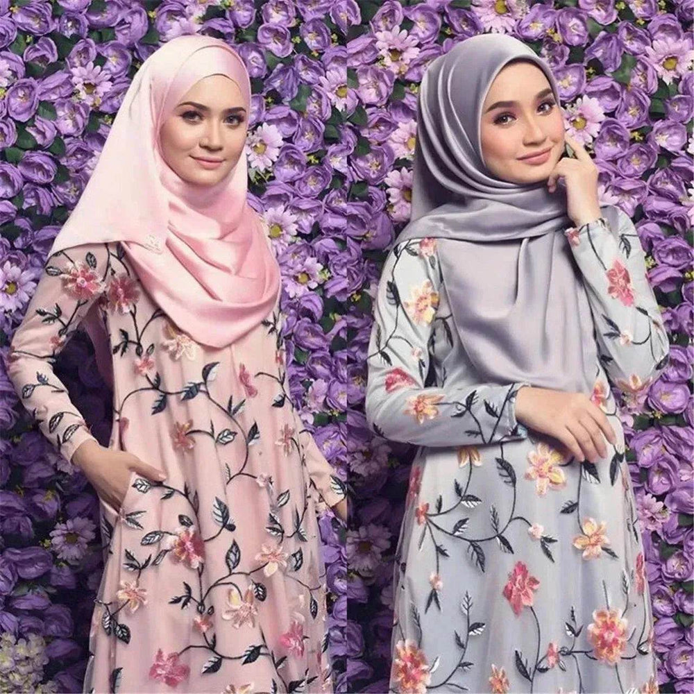 Embroidered Mesh Middle East Turkey Dress - EX-STOCK Canada