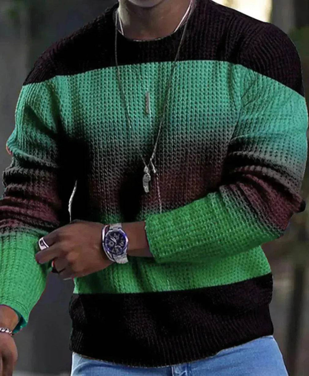 European And American New Casual Round Neck Long Sleeve Digital Printing Men's T-shirt - EX-STOCK Canada