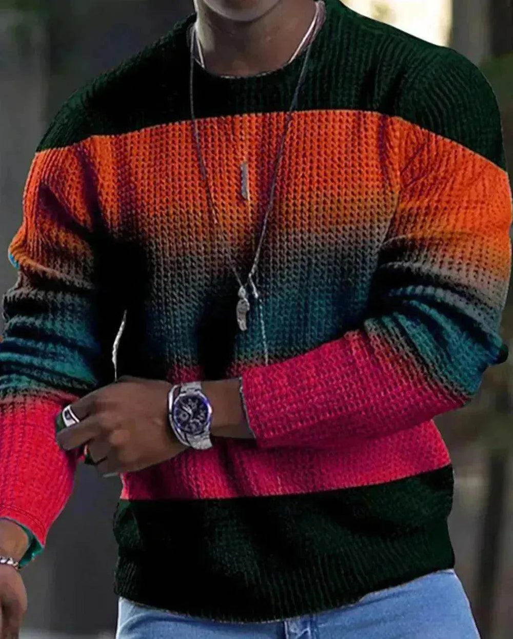 European And American New Casual Round Neck Long Sleeve Digital Printing Men's T-shirt - EX-STOCK Canada