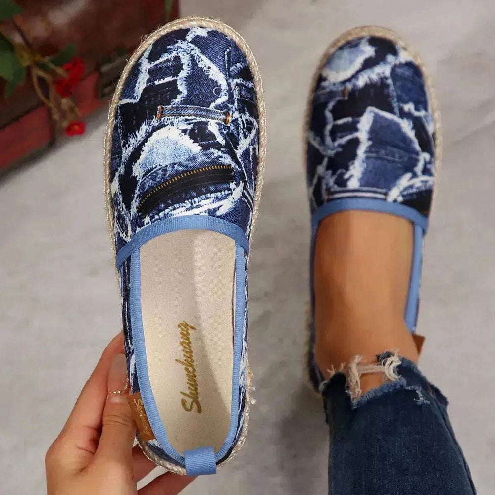 European And American Slip-on Fisherman Shoes Summer Animal Skin Loafer Flat Casual Canvas Shoe - EX-STOCK Canada