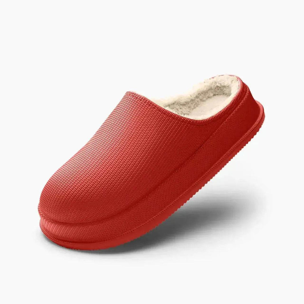 EVA Autumn And Winter Poop Feeling Plus Size Couple Waterproof Non-slip Warm Home Cotton Slippers - EX-STOCK Canada