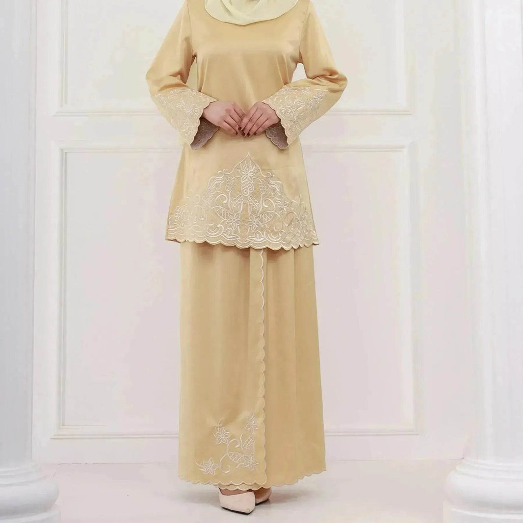 Exquisite Embroidery Two-piece Suit for Turkey Dubai Middle East Women Abaya inspired - EX-STOCK Canada