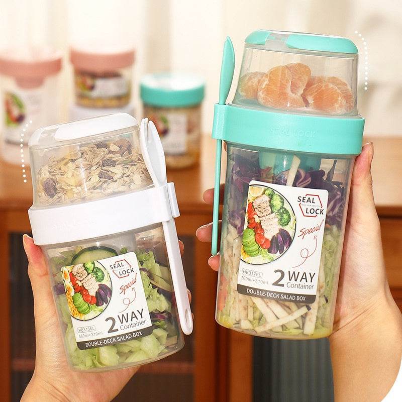 Portable Lock sealed Breakfast Oatmeal Cereal Nut Yogurt Fresh Fruit Salad Cup - EX-STOCK Canada