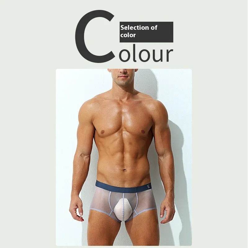 Underwear Men's Boxers Brief Ultra-thin Transparent Ice Silk Low Waist - EX-STOCK Canada