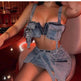 New Denim Strapless Dress Suit Hot Girl Short - EX-STOCK Canada