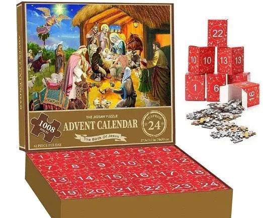 New 24 Boxes Unique Christmas Advent Calendar 2024 Jigsaw Puzzle - EX-STOCK Canada