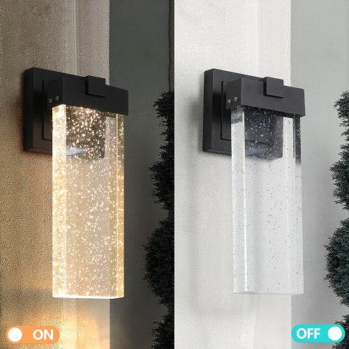 Outdoor Waterproof Transparent LED Crystal Wall Light Supports Many Types Of Bulb-2 Packs With Light Sensitivity - EX-STOCK Canada