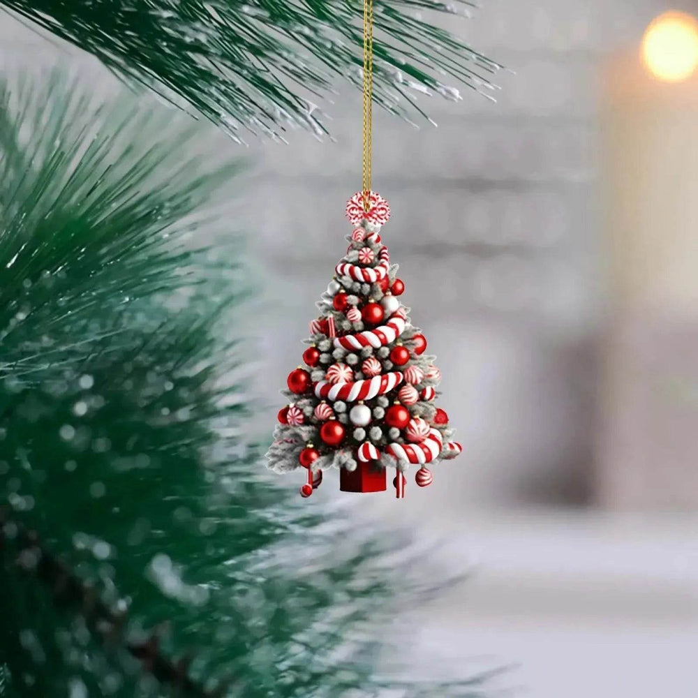 Christmas Tree Pendant Holiday Decoration Acrylic Flat Decorations - EX-STOCK Canada