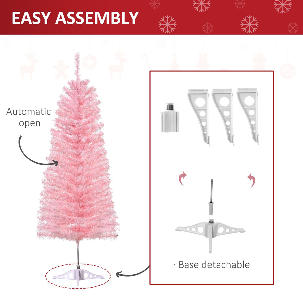 4FT Artificial Christmas Tree Holiday Xmas Holiday Pencil Tree Decoration With Automatic Open For Home Party EX-STOCK Canada