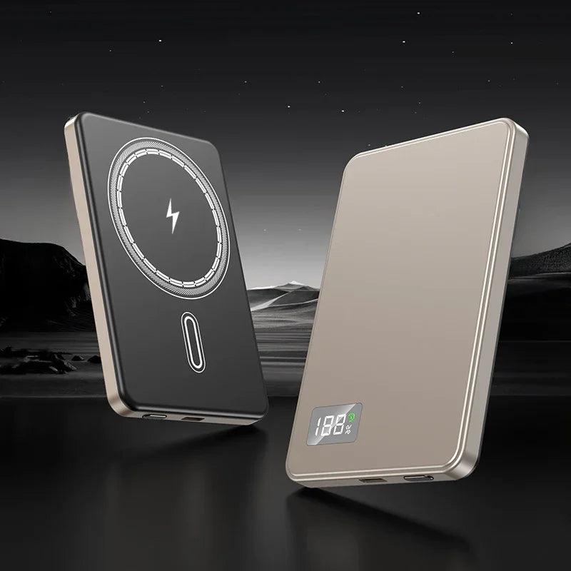 Batterie externe magnétique ultra-mince à charge rapide avec câble intégréEX-STOCK Canada