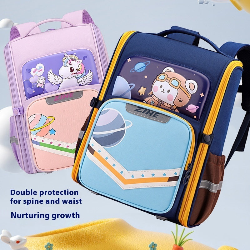 Cartoon Backpack For Reducing Burden And Protecting The Spine EX-STOCK