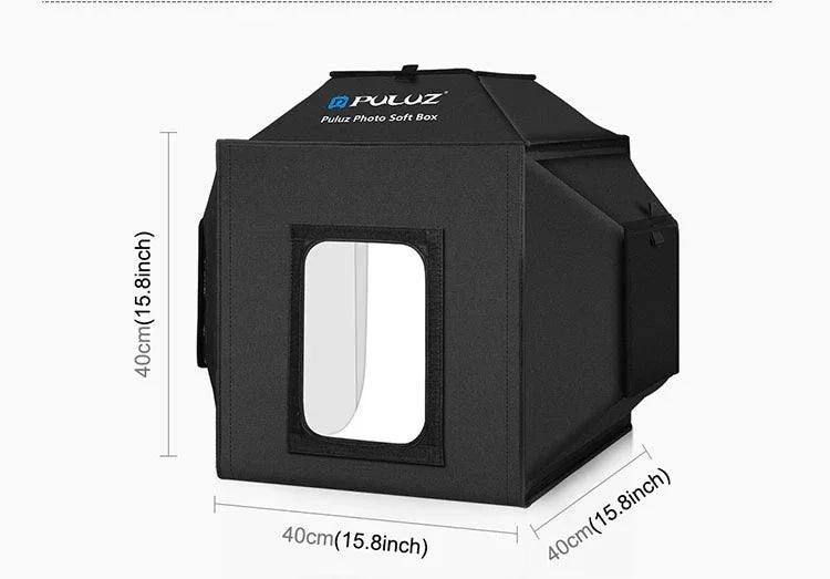 Boîte lumineuse pliable pour photo de produit LED de studio petit 40 cm Lumière de prise simpleEX-STOCK Canada