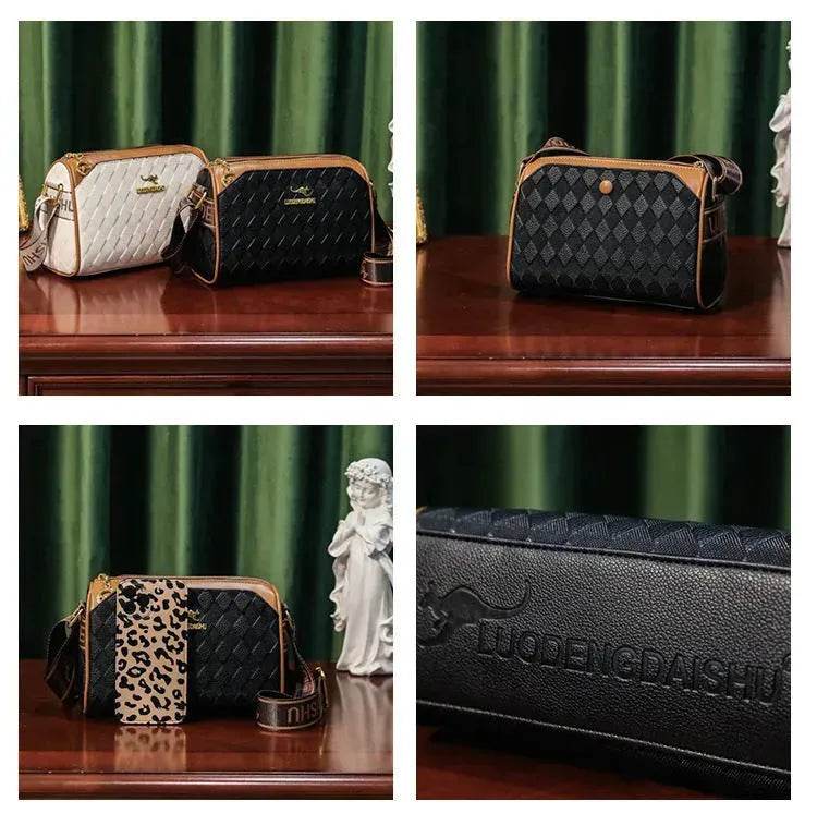 Women's Rhombus Leather Fashion Shoulder Messenger crossbody Bag - EX-STOCK Canada