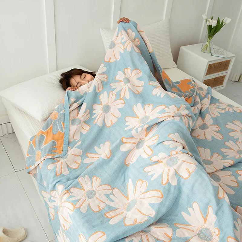 Couverture serviette en gaze de coton à quatre couches Couverture pour climatisation Couette fineEX-STOCK Canada