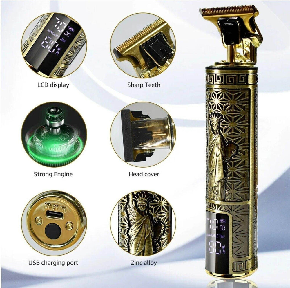 Beard Trimmer Hair Clippers Cordless Hair Cutting Kit Barber Shaving Machine For Men USB Rechargeable 1 PCS - EX-STOCK Canada