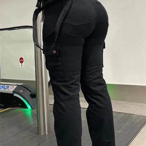Straight Leg Cargo Pants Women High Waist Casual Baggy Pants - EX-STOCK Canada