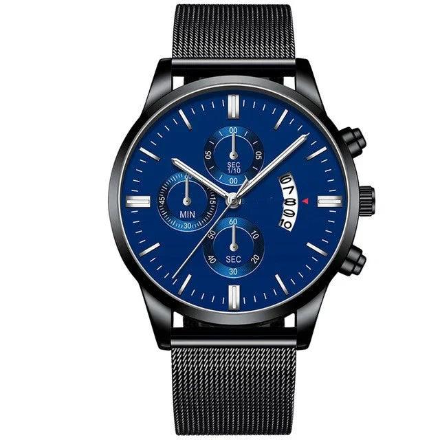 Mens Business Luxury Watches For Men Mesh Band Quartz Watch EX-STOCK Canada