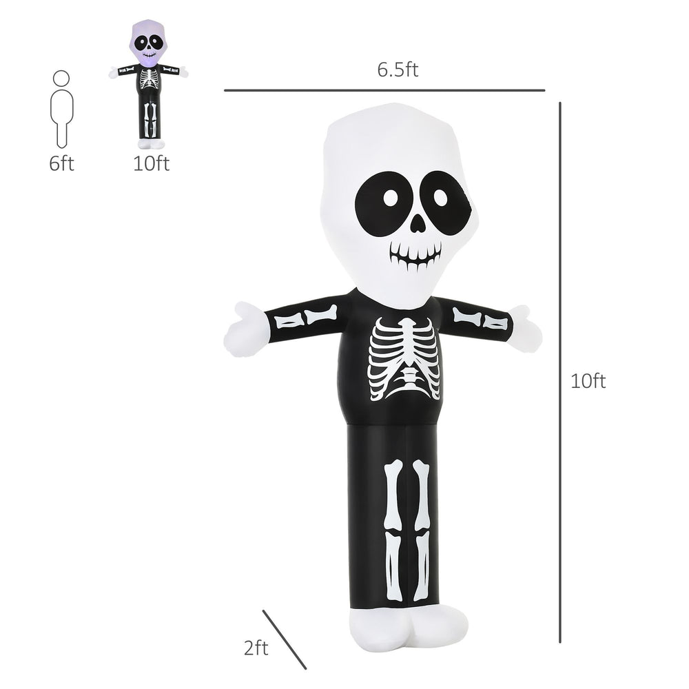 10ft Halloween Inflatable Skeleton Ghost Decoration, LED Lighted For Home Indoor Outdoor Garden Lawn Decoration Party Prop EX-STOCK Canada