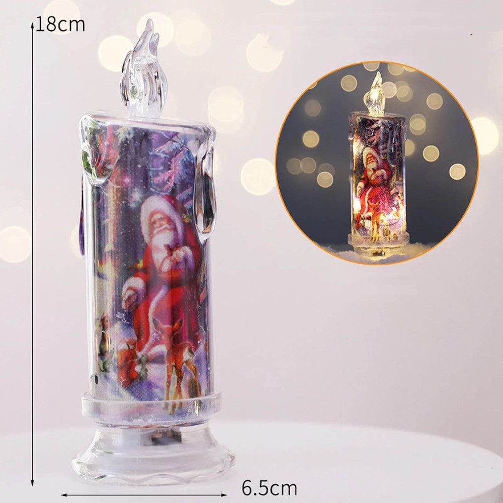 Christmas Transparent Electronic Flameless Candles Decorative Gifts - EX-STOCK Canada