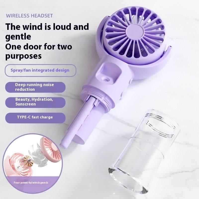 Usb Rechargeable Halter Portable F4 Handheld Spray Hydrating Fan - EX-STOCK Canada