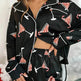 Satin Printed Santa Claus Two-piece Suit Home - EX-STOCK Canada