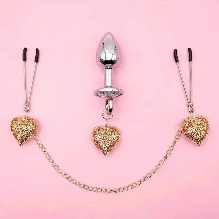 Love Chain Sex Toys Bell For Women Nipple Clamp Anal Plug - EX-STOCK Canada