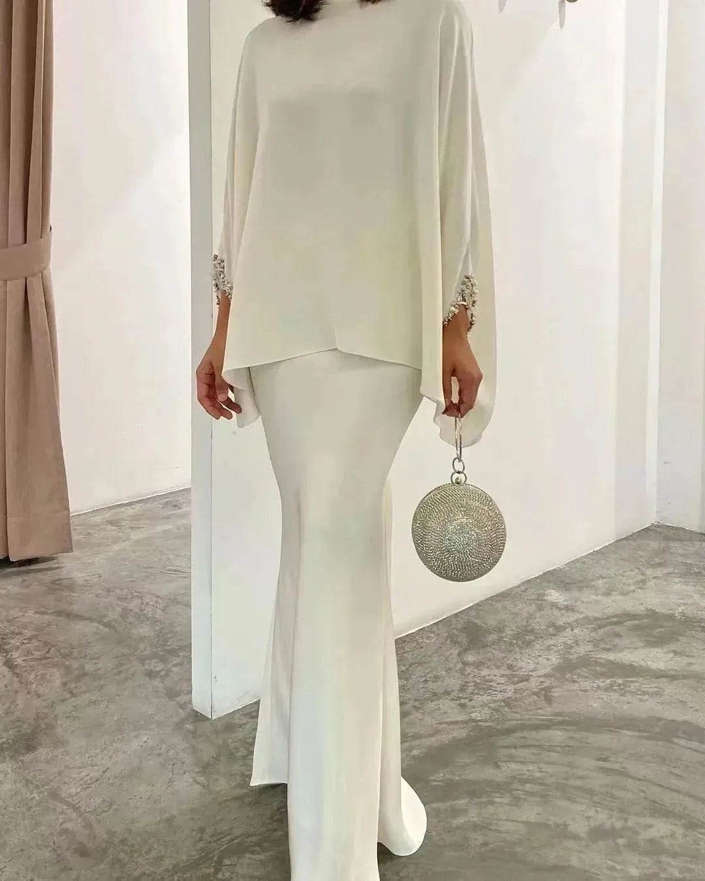 Women's Middle East Pearl Mop Dress Suit Arabtop and Blouse Elegant Matching ArabTop and Skirt suit Arab2 piece outfit - EX-STOCK Canada