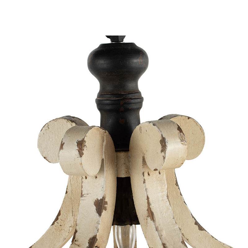 Farmhouse Chandelier, Dilapidated White Chandelier French Country Wood Chandelier For Living Room Foyer, Bulb Not Included - EX-STOCK Canada