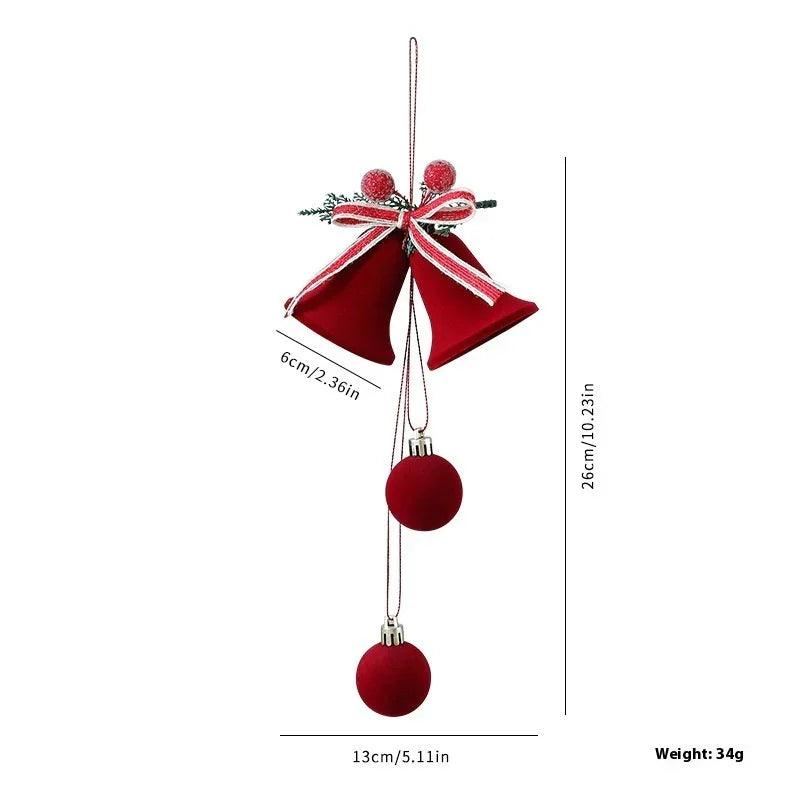 Décorations suspendues pour sapin de Noël dans des vitrines exquises, ornements, décoration d'ambiance pour fête de festival, accessoires, cloches de NoëlEX-STOCK Canada