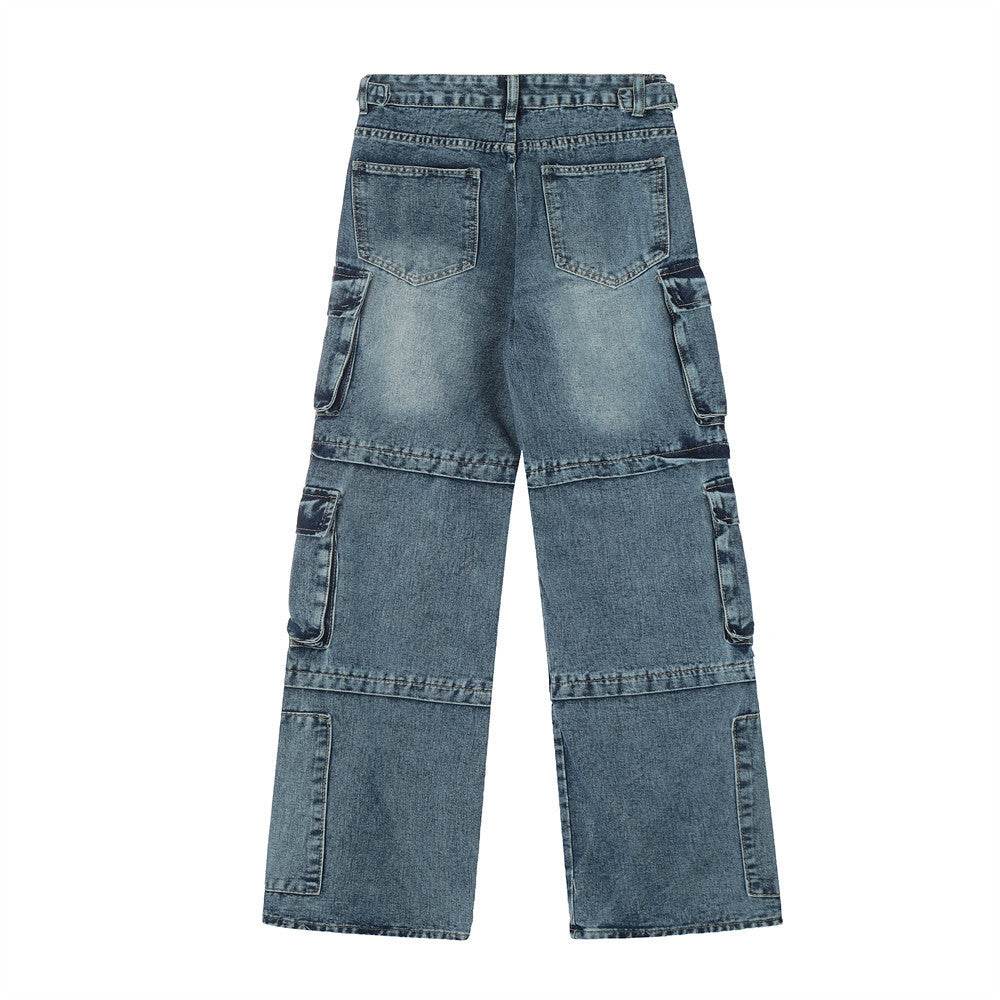Functional Multi-pocket Tactical Tooling Denim Trousers Men Jeans - EX-STOCK Canada