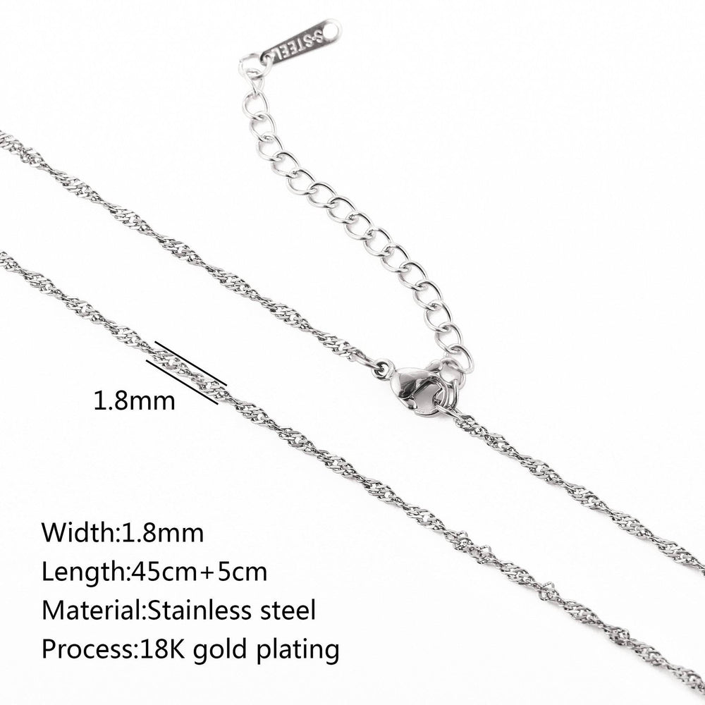 Stainless Steel Vacuum Vapor Plating 18K Gold Color Protection Lip Chain Necklace - EX-STOCK Canada
