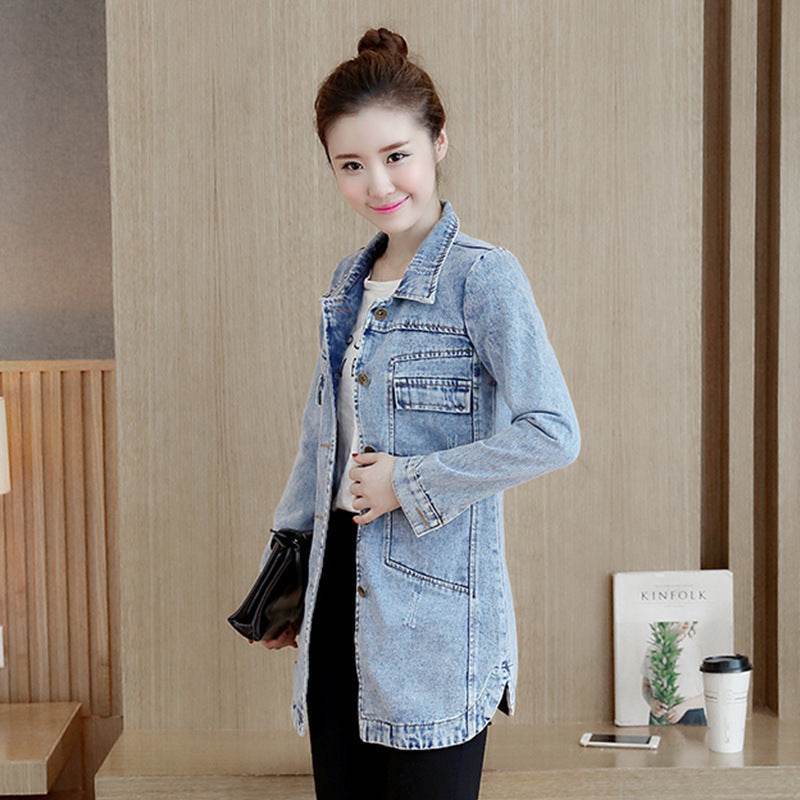 Women Denim Jacket Slim Mid Length EX-STOCK Canada