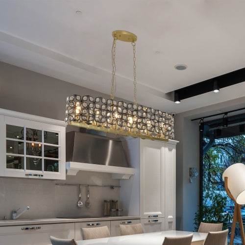 Modern Luxury Champagne Gold Oval Crystal Chandelier - EX-STOCK Canada