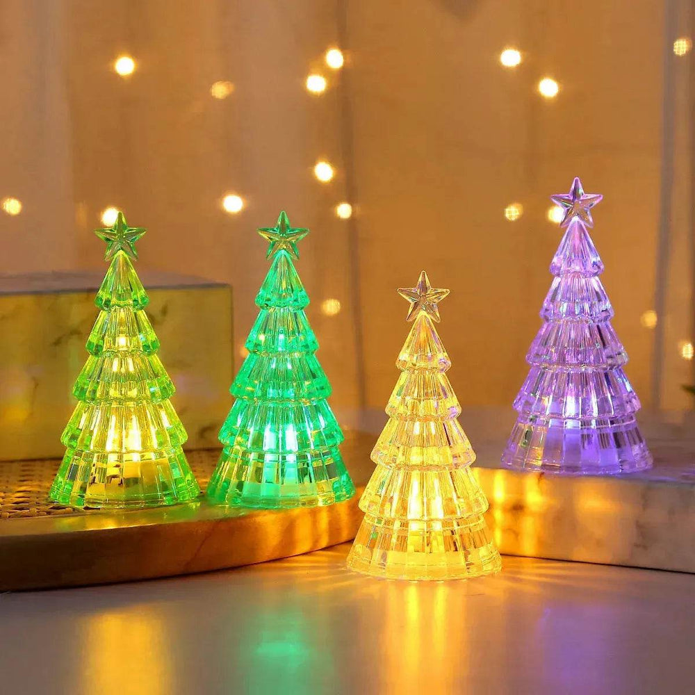 Christmas Lawn Decoration Light-emitting Christmas Tree Crystal Small Night Lamp - EX-STOCK Canada
