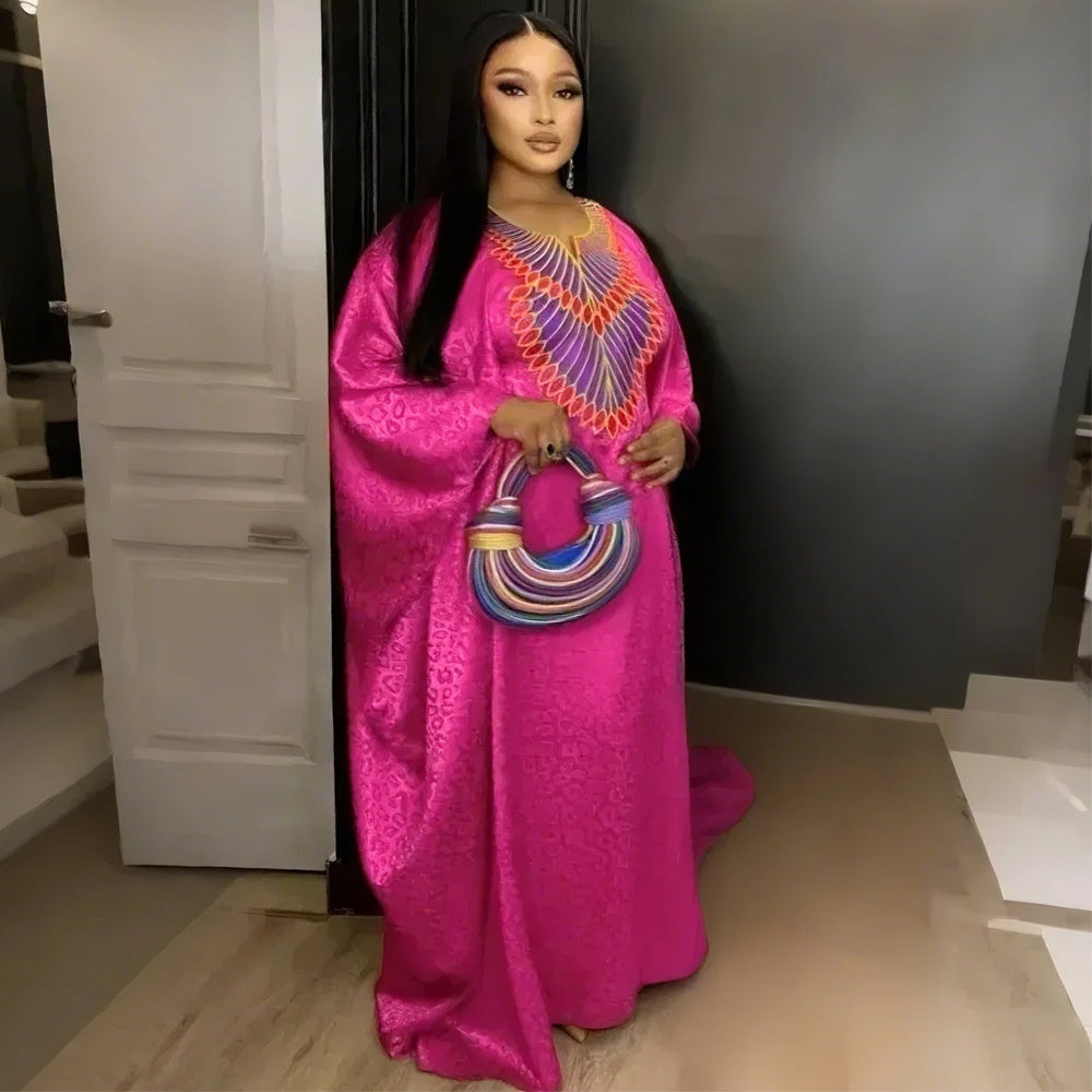 Abito ampio a onde stile etnico africano Abbigliamento femminile musulmano Medio Oriente AliExpress Scollo a V Taglie forti - EX-STOCK Canada