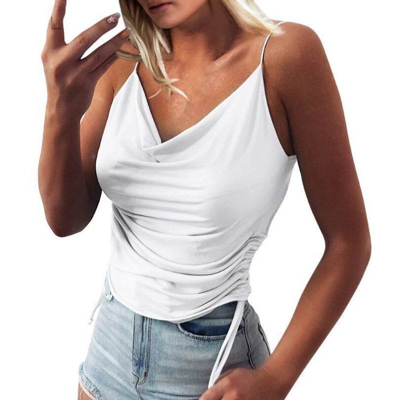 Spaghetti Strap Tops V-neck Camisole top Women Summer top - EX-STOCK Canada