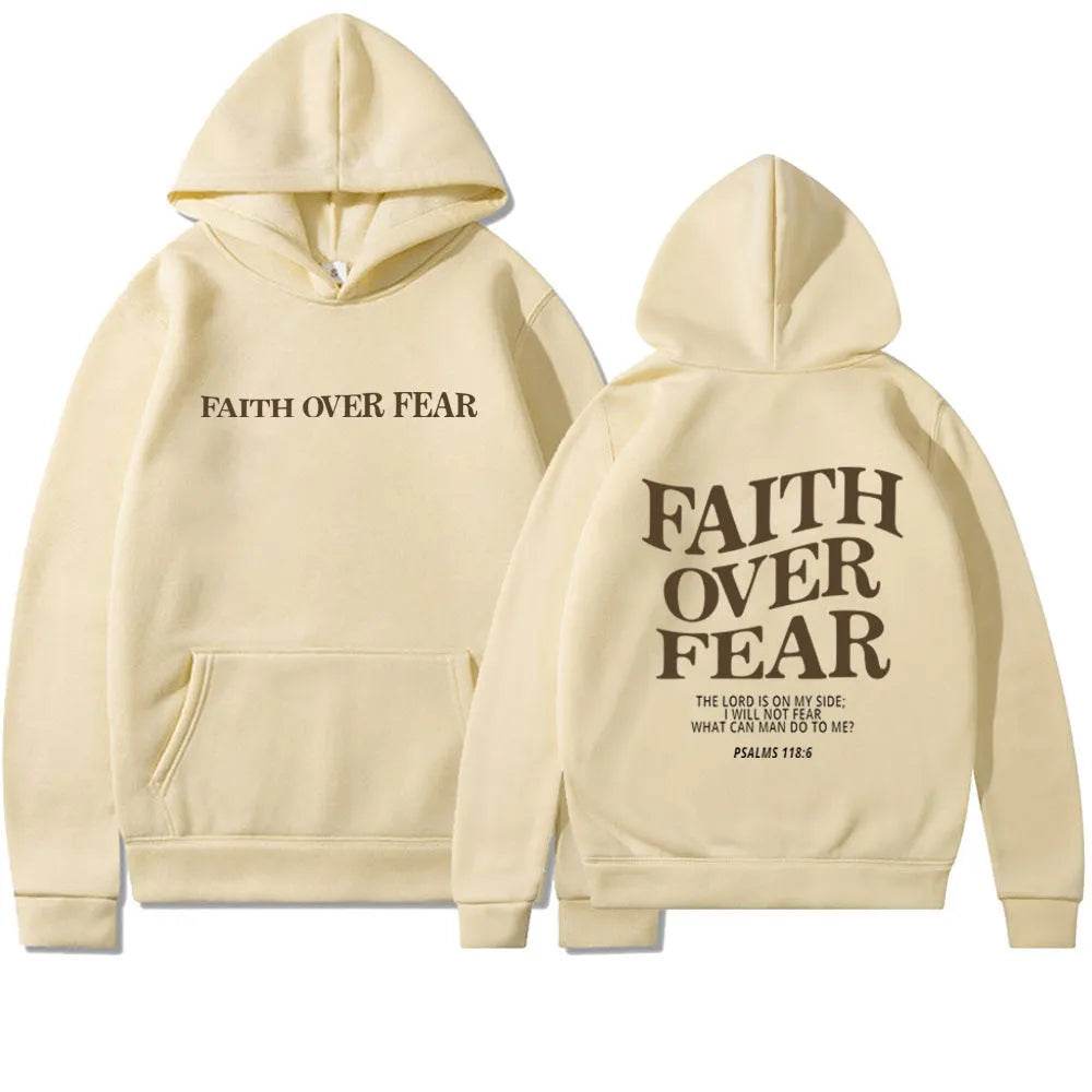 New Hoodie Faith Fear Men's And Women's Printed Sweatshirt - EX-STOCK Canada