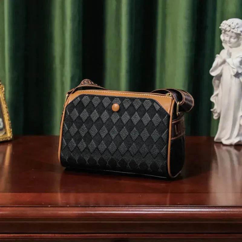 Women's Rhombus Leather Fashion Shoulder Messenger crossbody Bag - EX-STOCK Canada