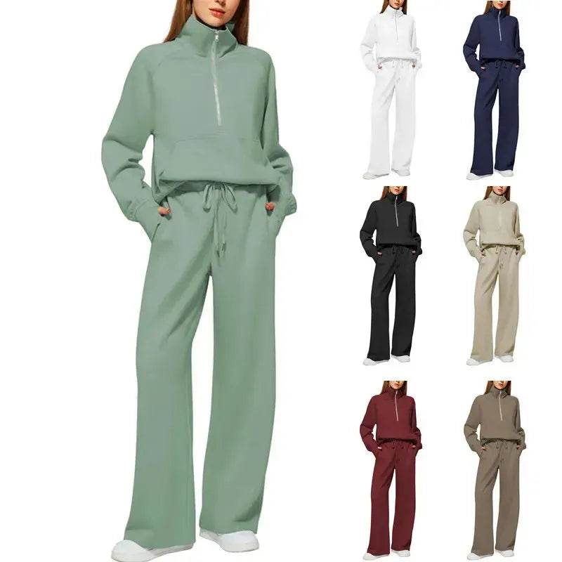 Plain Women Matching Casual Winter Tracksuit set joggers and hoodie set for women - EX-STOCK Canada