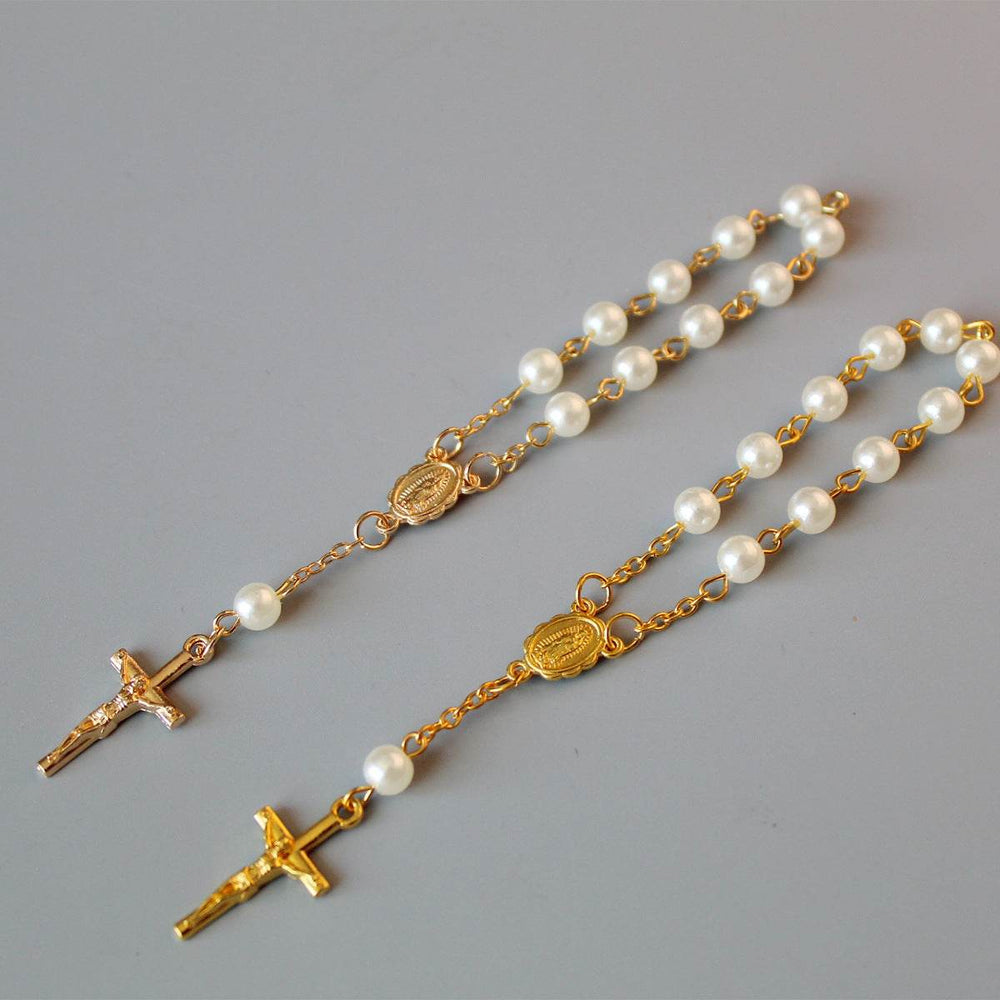 Beads Pearl Cross Full Moon Blessing Bracelet Fashion Jewelry - EX-STOCK Canada