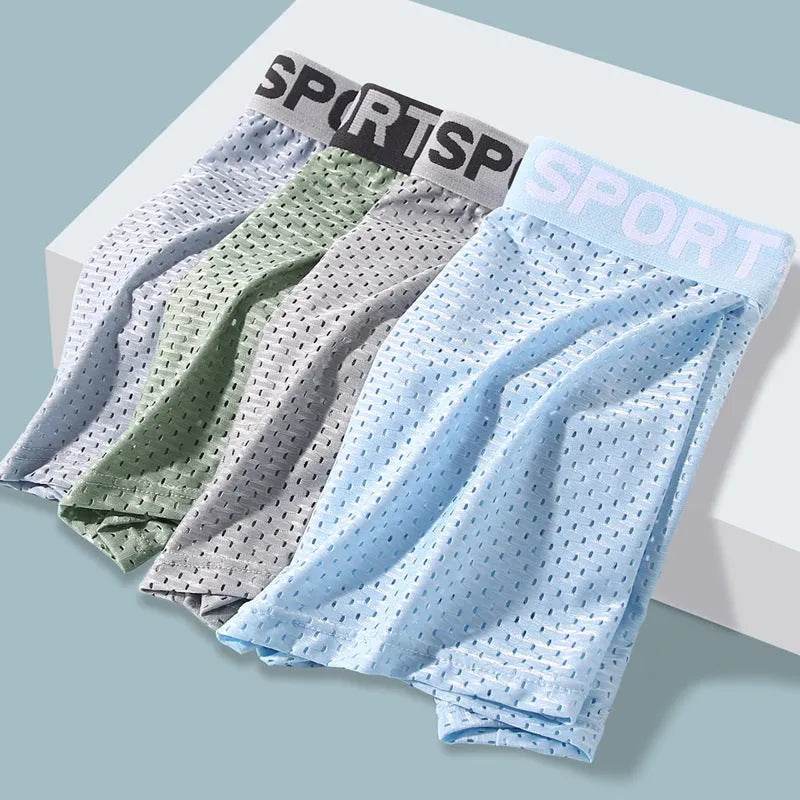Men's Underwear Mid Waist Mesh Ice Silk Mesh SPORT Boxer Brief - EX-STOCK Canada