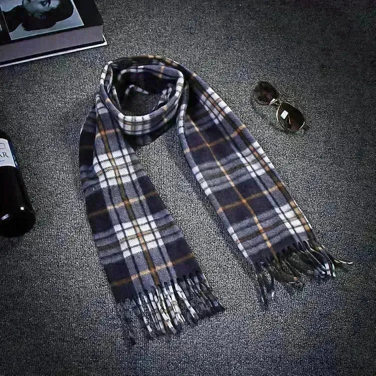 Handmade Autumn And Winter Velvet Fleece Plaid Scarf - EX-STOCK CANADA