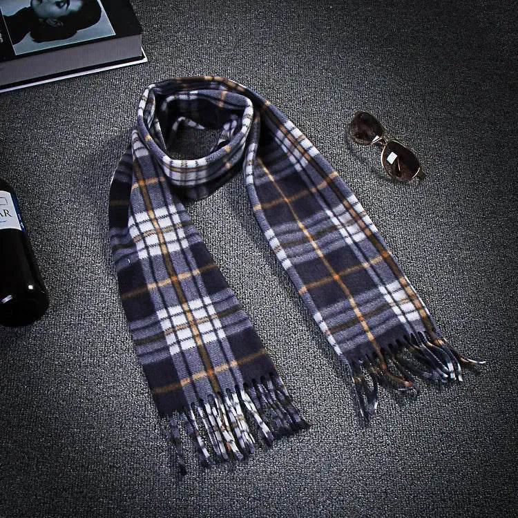 Handmade Autumn And Winter Velvet Fleece Plaid Scarf - EX-STOCK Canada